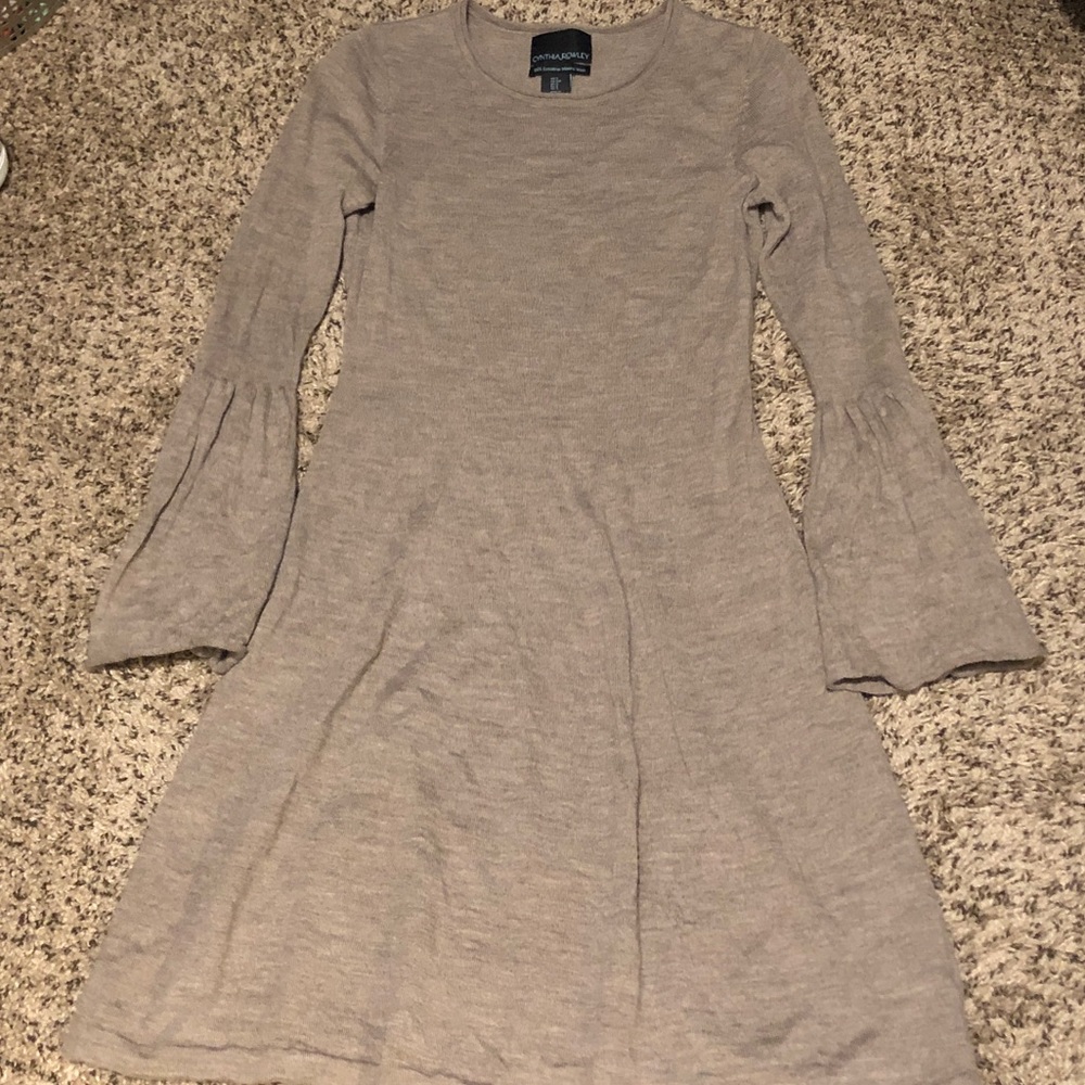Cynthia Rowley Trumpet Sleeve Sweater Dress